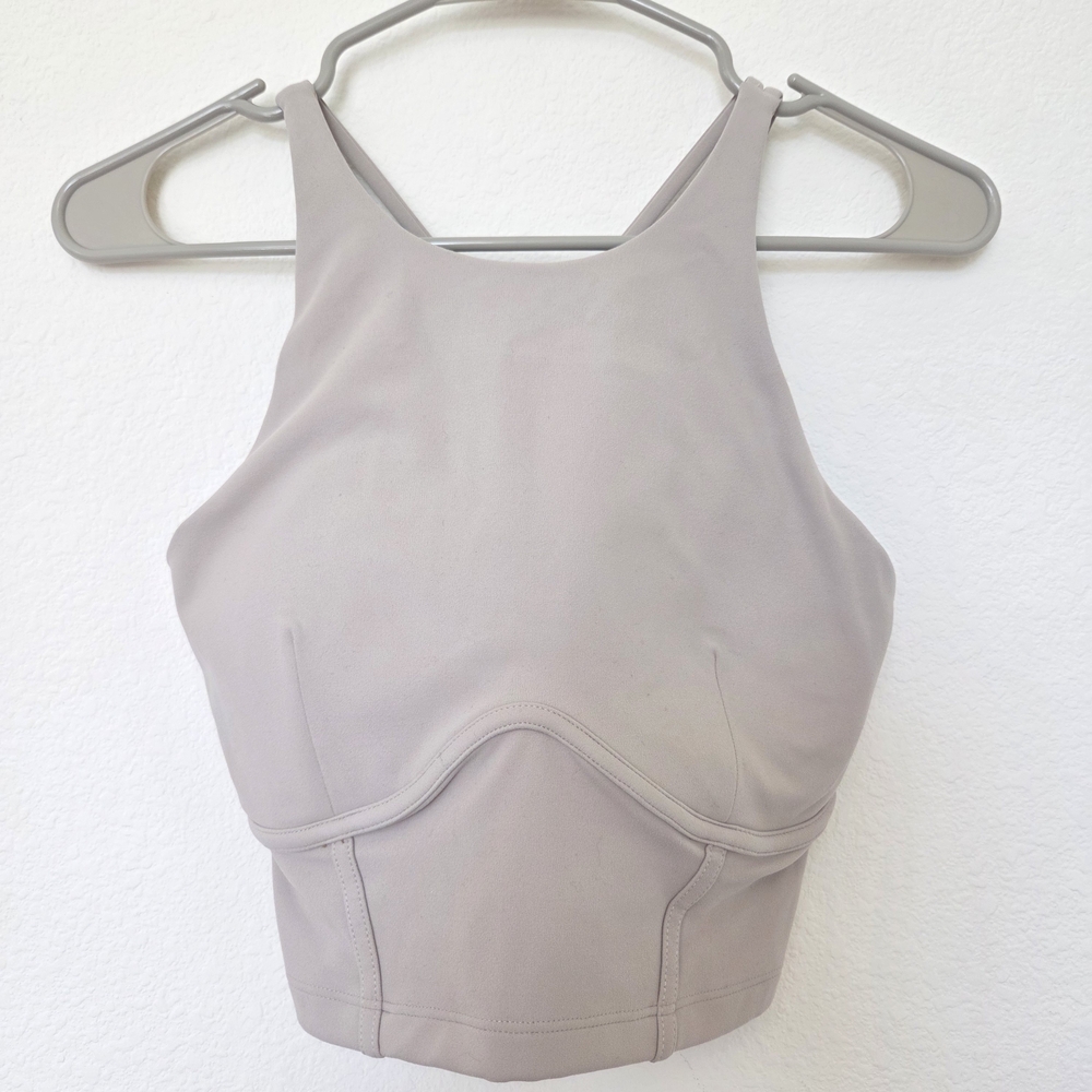 POPFLEX Stunning Nude Activewear Sports Bra Razerback Strappy Size S